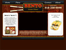 Tablet Screenshot of bentodiner.com